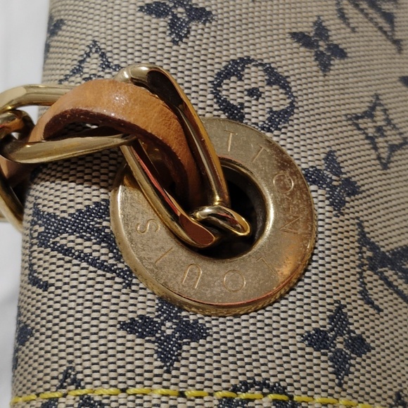 Auth Louis Vuitton Mini Camille Denim Chain Shoulder Bag W Dust Bag SP0070 - Picture 12 of 14